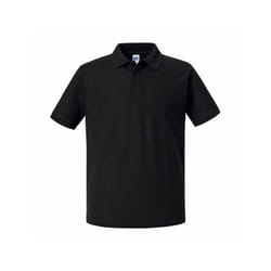 Russell Mens Authentic Pique Polo Shirt - XS, Black