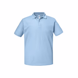 Russell Mens Authentic Pique Polo Shirt - XL, Sky Blue