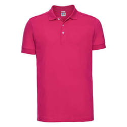 Russell Mens Pique Stretch Polo Shirt - M, Fuchsia
