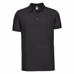 Russell Mens Pique Stretch Polo Shirt - XXL, Black