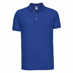Russell Mens Pique Stretch Polo Shirt - M, Bright Royal Blue