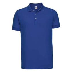 Russell Mens Pique Stretch Polo Shirt - M, Bright Royal Blue