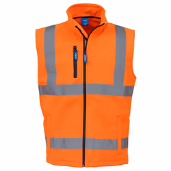 Yoko Unisex Adult Contrast Softshell Hi-Vis Gilet - M, Orange