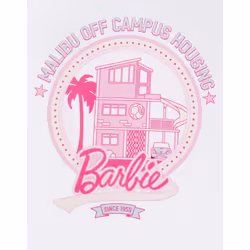 Barbie Womens/Ladies Malibu Off Campus Housing Short-Sleeved T-Shirt - XXL, White