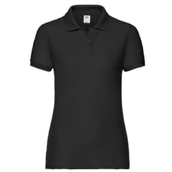 Fruit of the Loom Womens/Ladies Lady Fit 65/35 Polo Shirt - XS, Black