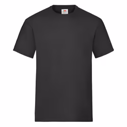 Fruit of the Loom Unisex Adult Heavy Cotton T-Shirt - XL, Black