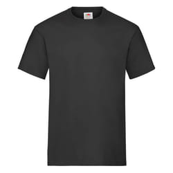 Fruit of the Loom Unisex Adult Heavy Cotton T-Shirt - XL, Black