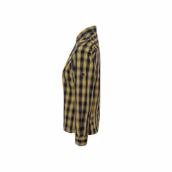 Premier Womens/Ladies Mulligan Checked Long-Sleeved Shirt - L, Camel/Navy