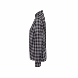 Premier Womens/Ladies Mulligan Checked Long-Sleeved Shirt - XL, Steel/Black