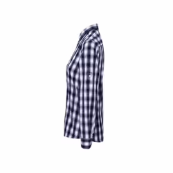 Premier Womens/Ladies Mulligan Checked Long-Sleeved Shirt - XL, White/Navy