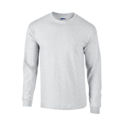 Gildan Unisex Adult Ultra Plain Cotton Long-Sleeved T-Shirt - 3XL, Ash