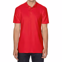 Gildan Mens SoftStyle Double Pique Polo Shirt - 3XL, Red