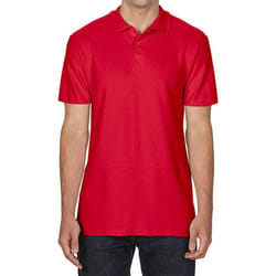 Gildan Mens SoftStyle Double Pique Polo Shirt - 3XL, Red