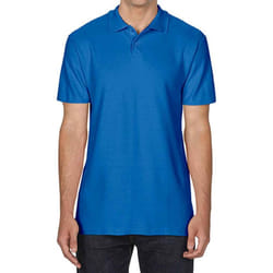 Gildan Mens SoftStyle Double Pique Polo Shirt - M, Royal Blue