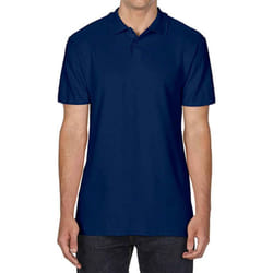 Gildan Mens SoftStyle Double Pique Polo Shirt - S, Navy