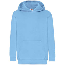 Fruit Of The Loom Older Kids Unisex Classic 80/20 Hoodie - 5-6 Years, Sky Blue
