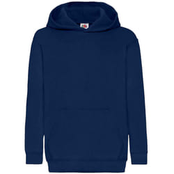 Fruit Of The Loom Older Kids Unisex Classic 80/20 Hoodie - 12-13 Years, Navy