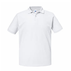 Russell Mens Authentic Eco PiquÃ© Polo Shirt - 3XL, White