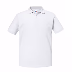 Russell Mens Authentic Eco PiquÃ© Polo Shirt - XS, White