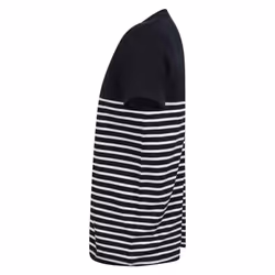 Front Row Adults Unisex Breton Striped T-Shirt - XS, Navy/White