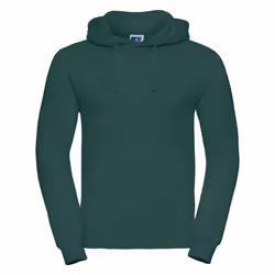 Russell Mens Plain Hoodie - M, Bottle Green