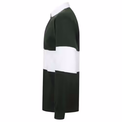 Front Row Unisex Adult Panelled Rugby Shirt - XL, Bottle/White