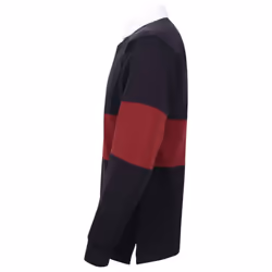 Front Row Unisex Adult Panelled Rugby Shirt - M, Navy/Burgundy