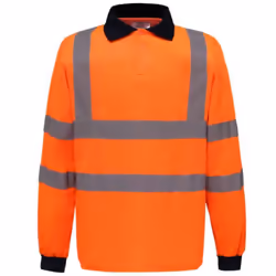 Yoko Unisex Adult Hi-Vis Long-Sleeved Polo Shirt - 3XL, Orange