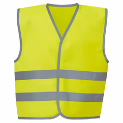 Yoko Childrens/Kids Hi-Vis Two Band Waistcoat - M, Yellow
