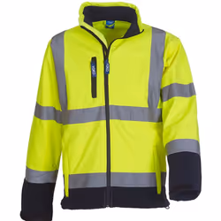 Yoko Unisex Adult Hi-Vis Soft Shell Jacket - XXL, Yellow/Navy