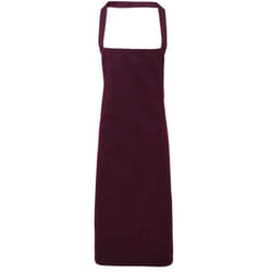Premier Unisex Adult Cotton Bibbed Apron - One Size, Aubergine