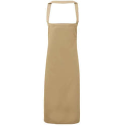 Premier Unisex Adult Cotton Bibbed Apron - One Size, Khaki