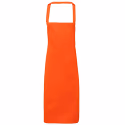 Premier Unisex Adult Cotton Bibbed Apron - One Size, Orange