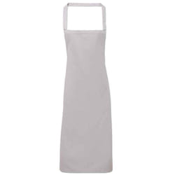Premier Unisex Adult Cotton Bibbed Apron - One Size, Silver