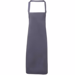 Premier Unisex Adult Cotton Bibbed Apron - One Size, Steel