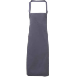 Premier Unisex Adult Cotton Bibbed Apron - One Size, Steel