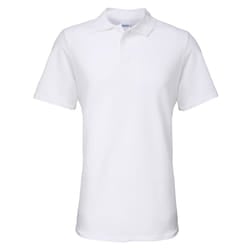 Gildan Unisex Adult Double PiquÃ© Soft Touch Polo Shirt - L, White