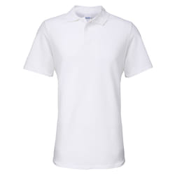 Gildan Unisex Adult Double PiquÃ© Soft Touch Polo Shirt - S, White