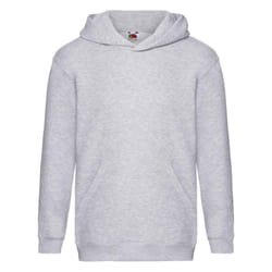 Fruit of the Loom Childrens/Kids Premium Heather Hooded Sweatshirt - 12-13 Years, Grey