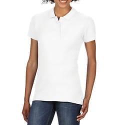 Gildan Womens/Ladies Double PiquÃ© Soft Touch Polo Shirt - XXL, White