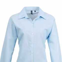 Premier Womens/Ladies Signature Pearlised Oxford Long-Sleeved Shirt - 18 UK, Light Blue