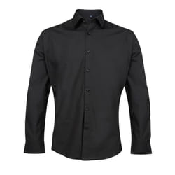 Premier Mens Supreme Poplin Formal Shirt - 19in, Black