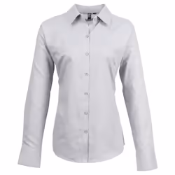 Premier Womens/Ladies Signature Oxford Long-Sleeved Shirt - 14 UK, Silver
