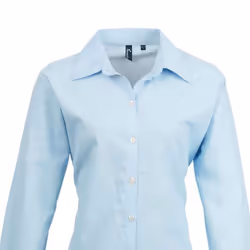 Premier Womens/Ladies Signature Oxford Long-Sleeved Shirt - 24 UK, Light Blue