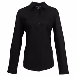 Premier Womens/Ladies Signature Oxford Long-Sleeved Shirt - 14 UK, Black