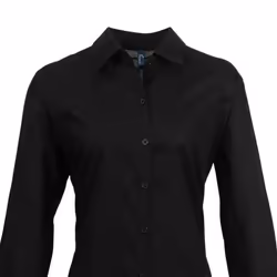 Premier Womens/Ladies Signature Oxford Long-Sleeved Shirt - 14 UK, Black