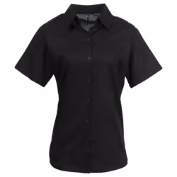 Premier Womens/Ladies Signature Oxford Short-Sleeved Shirt - 14 UK, Black