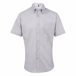 Premier Mens Signature Short-Sleeved Shirt - 16in, Silver