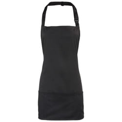Premier Colours 2 in 1 Full Apron - One Size, Black