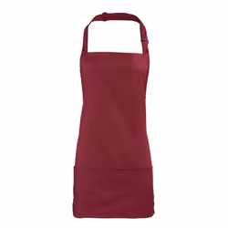 Premier Colours 2 in 1 Full Apron - One Size, Burgundy